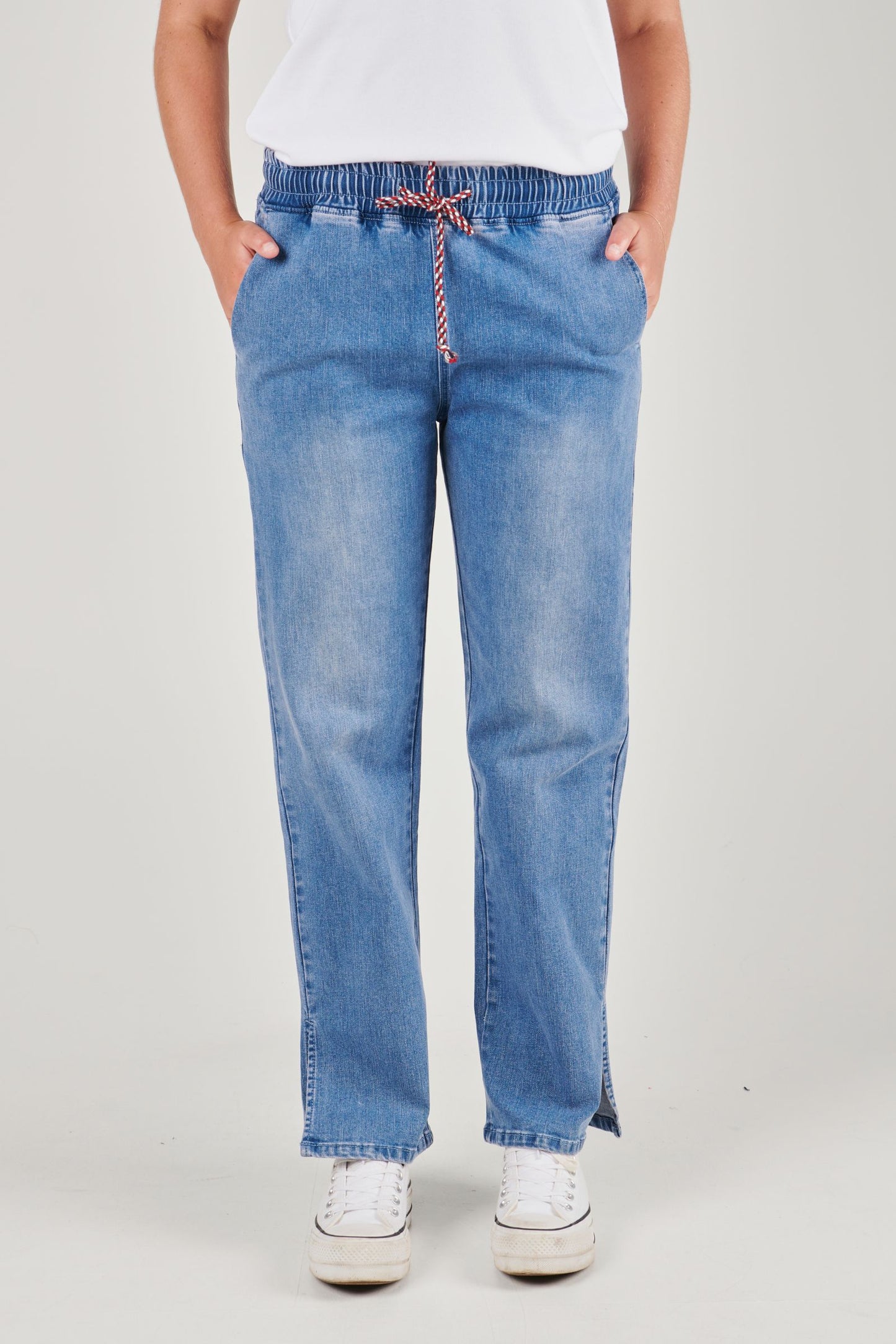 SIDE SPLIT JEAN-DENIM BLUE