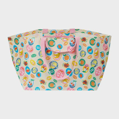 FRUIT STICKERS OVERSIZE TOTE