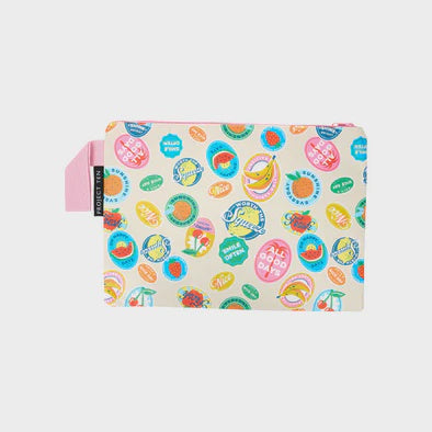 FRUIT STICKERS ZIP POUCH